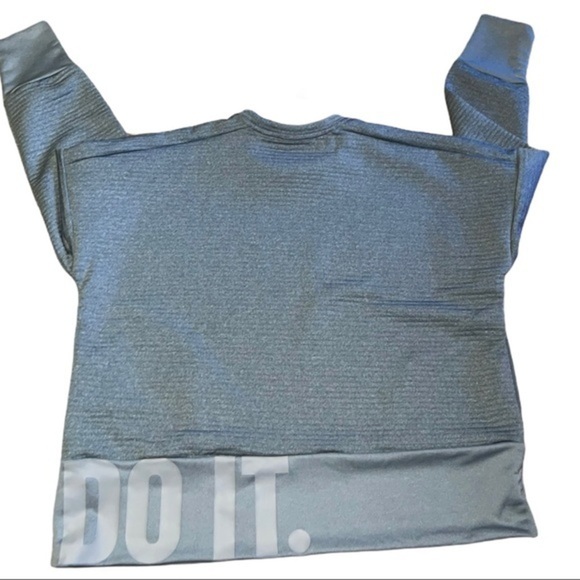 Nike Logo Just Do It pullover quilted sweatshirt M - Picture 4 of 5